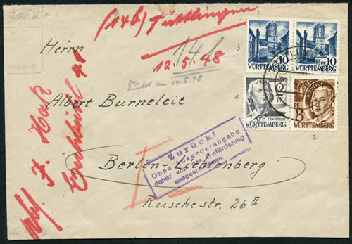 Lettre retournée car sans indication d'expéditeur