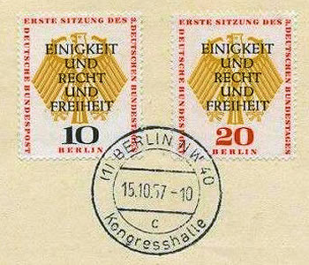 Réunion à Berlin du Bundestag octobre 1957