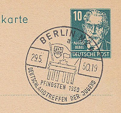 Oblitération temporaire rencontres FDJ pentecôte 1950