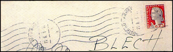 oblitération Roulette française en allemagne 1961