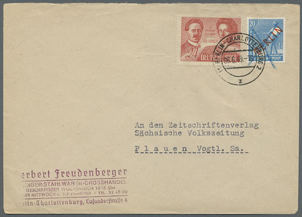 Double affranchissement juin 1949