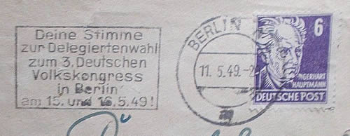 OMEC Propagande élections de mai 1949 en SBZ