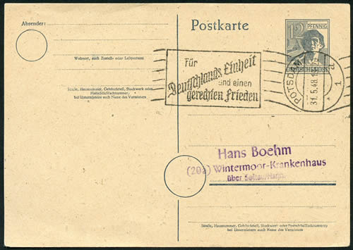 Zone soviétique OMEC pour l'unité allemande