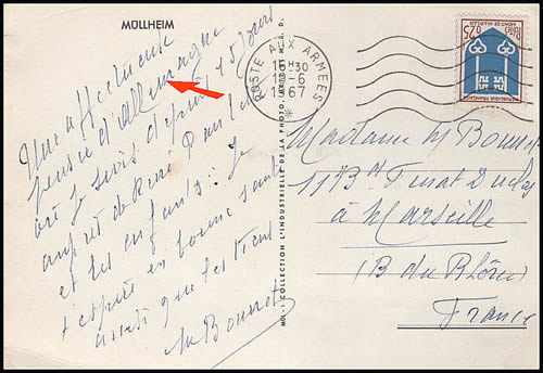 SECAP Poste-aux-Armées utilisée en Allemagne