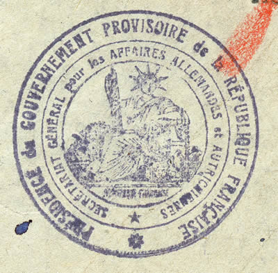 cachat administratif du secrétariat aux affaires allemandes et autrichiennes