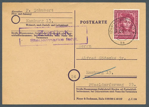 Griffe timbre fiscal manquant