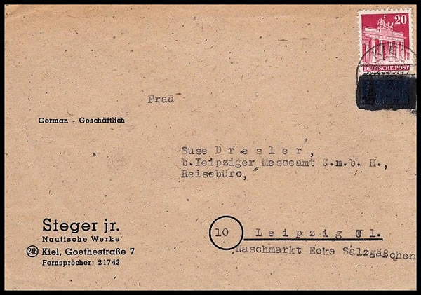 Timbre Notopfer maculé en RDA