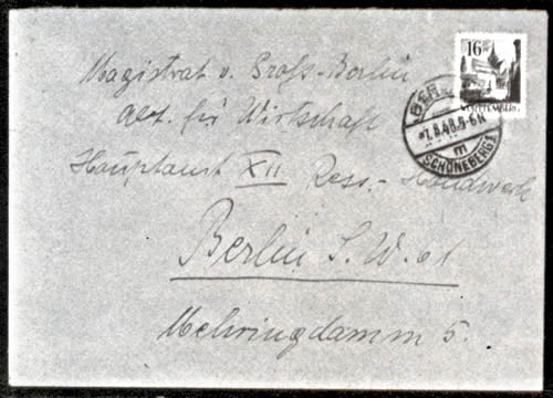 Timbre du Würtemberg utilisé à Berlin