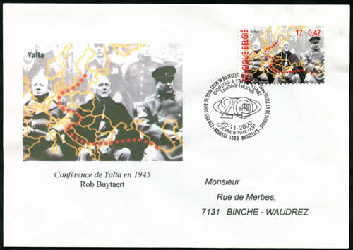 FDC Timbre Yalta Belgique