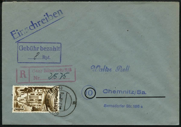 Timbre 1 M sur lettre recommandée au tarif