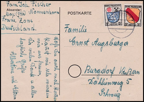 ZOF carte postale pour l'étranger