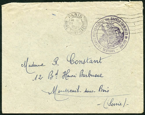 cachet Déeesse assise du tribunal de Nuremberg