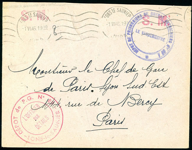 Dépot de Prisonniers de guerre de l'Axe à Lons le Saunier