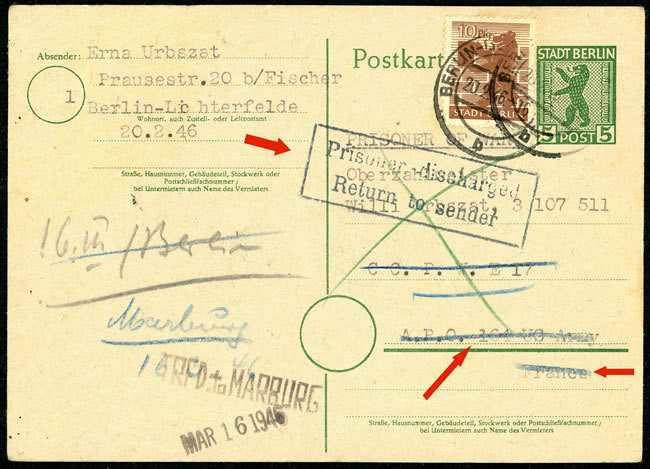 Prisonnier allemand dans un camp US en France libéré