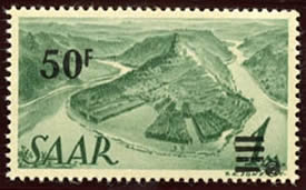 50F sur 1 Mark papier jaune