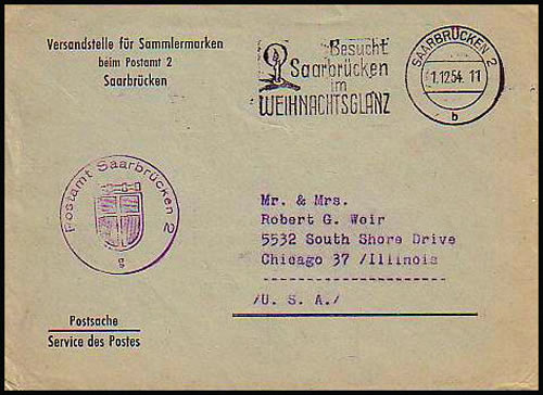 Blason de la sarre sur cachet administratif