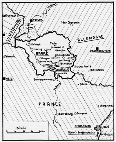 Carte de la Sarre