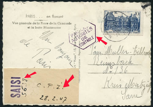 CP illustrée saisie