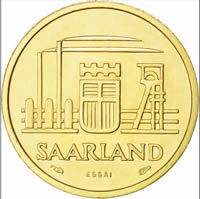 Essai de pièce de 20 Franken en Sarre