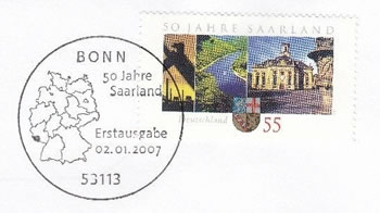 50ème anniversaire rattachement de la Sarre à l'Allemagne