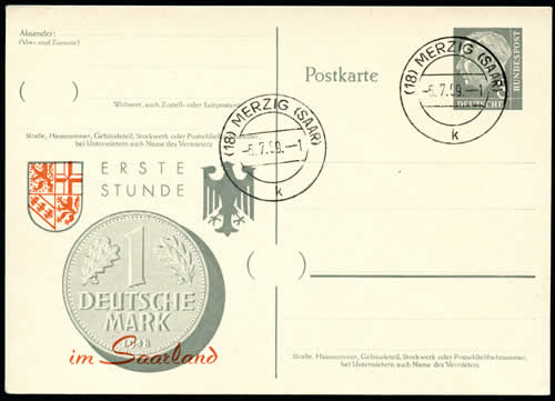 Introction du deitsche Mark en sarre