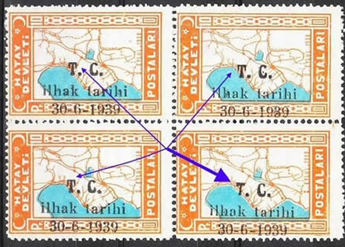 Bloc de 4 avec la variété 