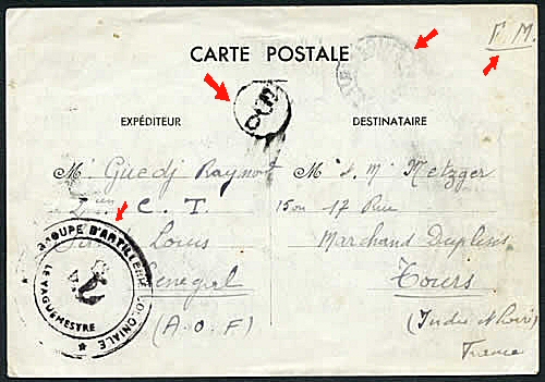 CP AOF - Tours septembre 1944