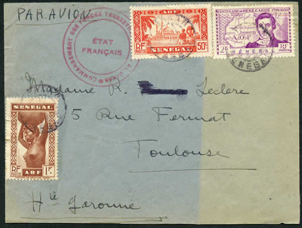 cachet Etat Français Dakar