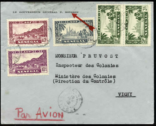 lettre à entête du gouverneur Boisson