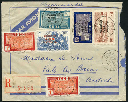 Timbres Secours national du Togo