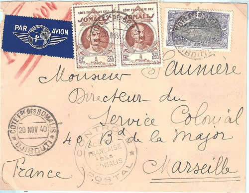 Lettre par avion par l'hydravion St Pierre