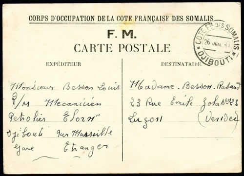 Carte interzones pour militaires