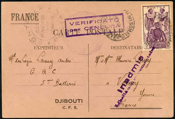 carte interzones locale type 1 à affranchir