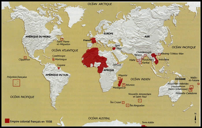 L'empire colonial en 1938