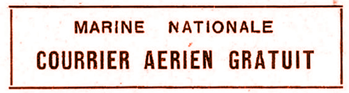 Griffe courrier aérien gratuit mars 1940
