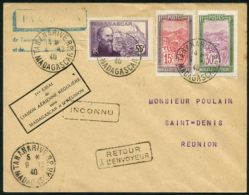 1er esssai vol Madagascar Réunion