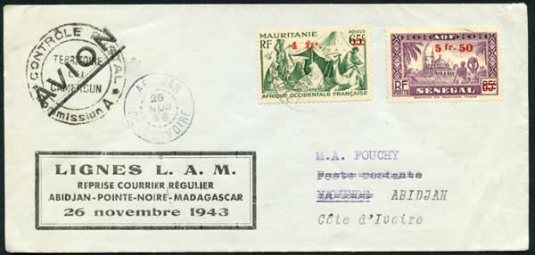 1er vol AOF Madagascar