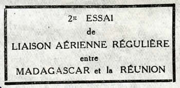2ème essai vol Madagascar Réunion