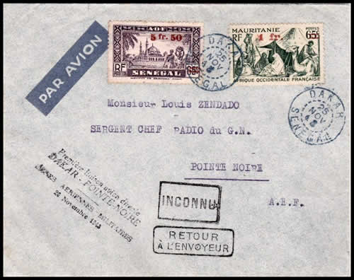 er vol militaire Dakar Pointe-Noire