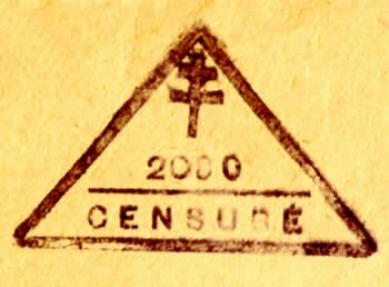 Censure triiangle avec croix "pleine"