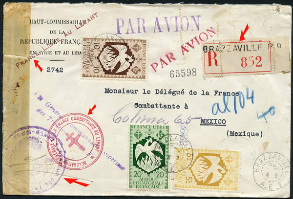 Lettre des FFl au Levant pour mexico