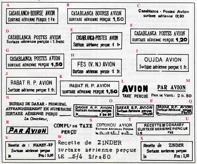 Griffes de surtaxe aérienne perçues en numéraire