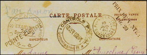 réévaluation des entiers de Guadeloupe à 90c