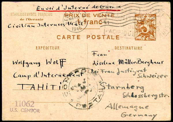 interné civil allemand à Tahiti