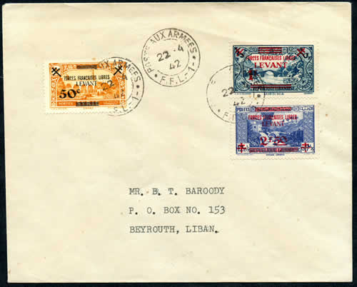 lettre oblitérée FFL-1