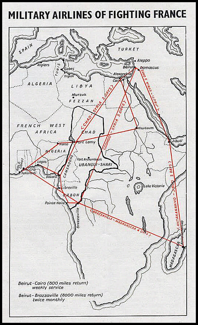Lignes FAFL pendant la seconde guerre mondiale