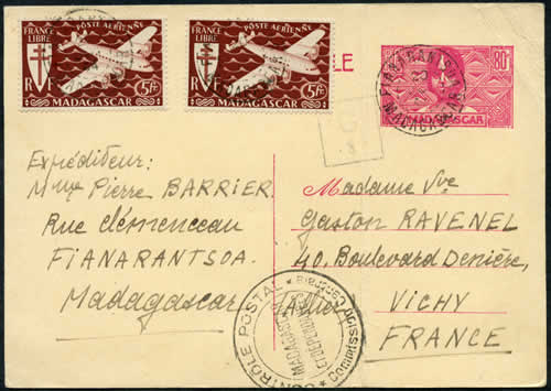 entier CP par avion pour la métropole