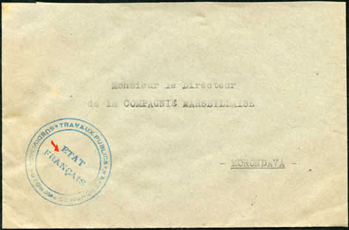 Cachet Etat Français de Morondava