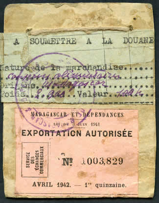 étiquette de colis de Madagascar