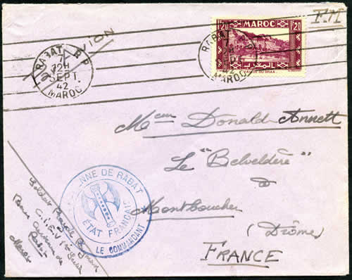 Maroc cachet administratif à francisque.